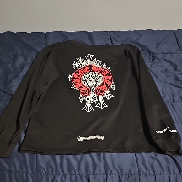 Chrome Hearts Black Tee with Red and White Design - Picture 5 of 16